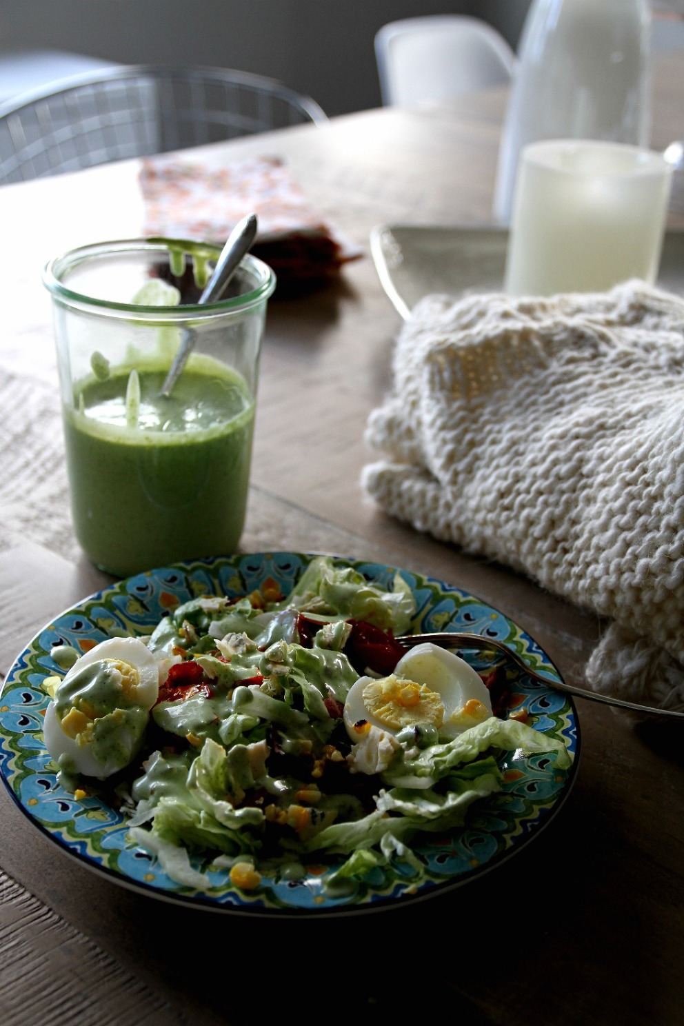 A Fresher Cobb Salad with Green Goddess Dressing » Just a Smidgen