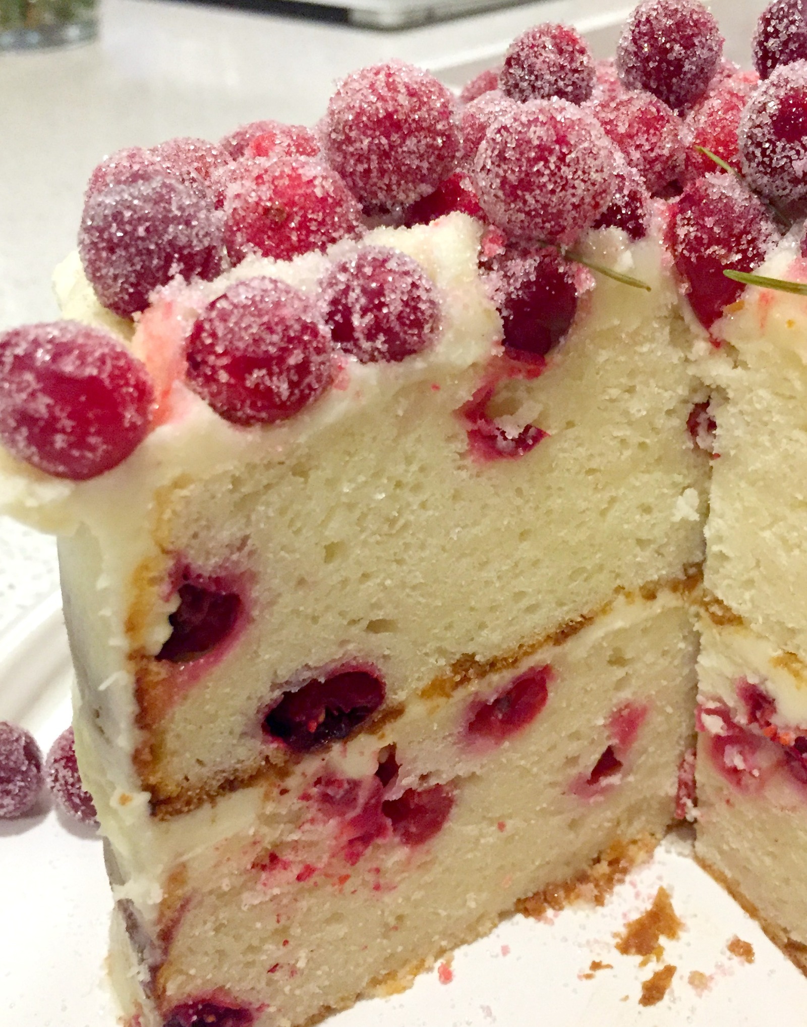 Naked Sugared Cranberry Cake Just A Smidgen