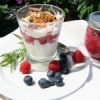 Yogurt, Granola and Rhubarb Compote Parfait