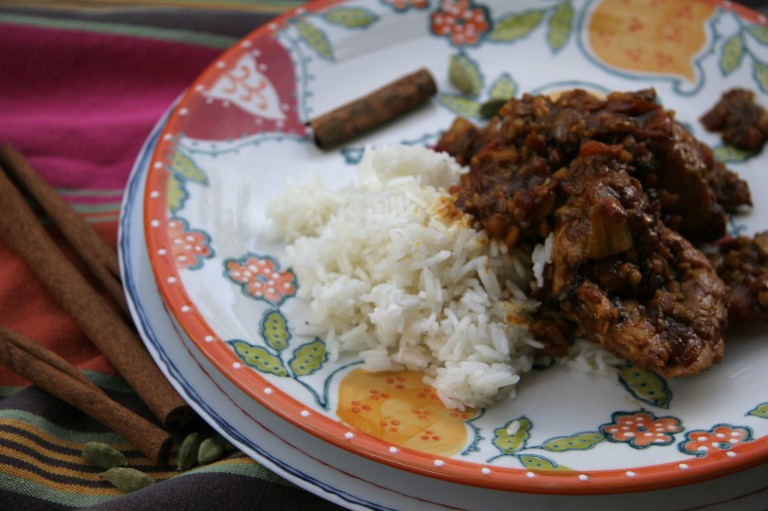 Sesame Garlic Chicken with Peanut Sauce