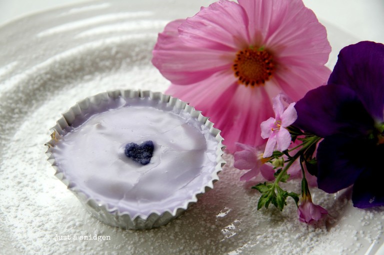 Lavender Flow Icing Mini-Cakes