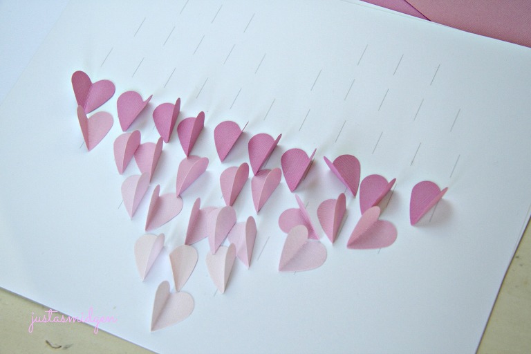 Ombre Paper Hearts D