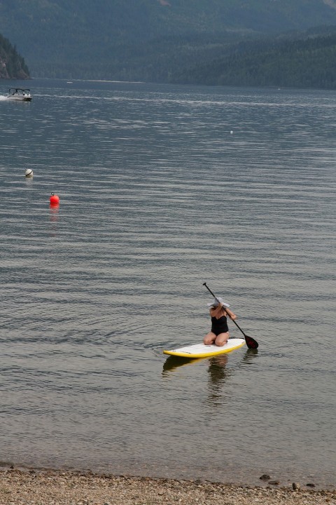 My cuz on the paddleboard..
