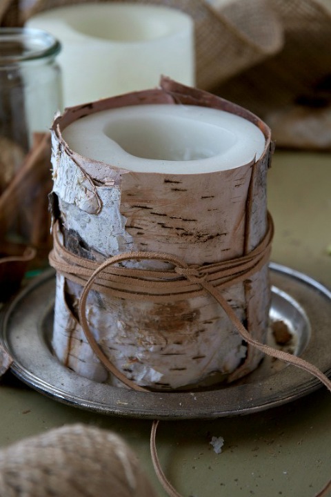 Birch Bark Candle