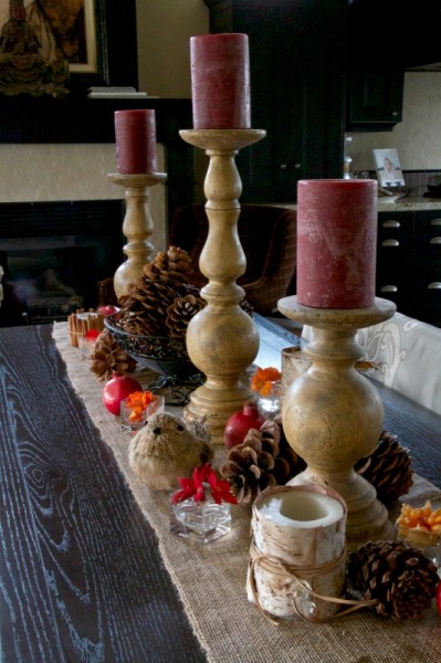 Thanksgiving Birch Bark Candles DIY ~ Tablescape » Just a Smidgen