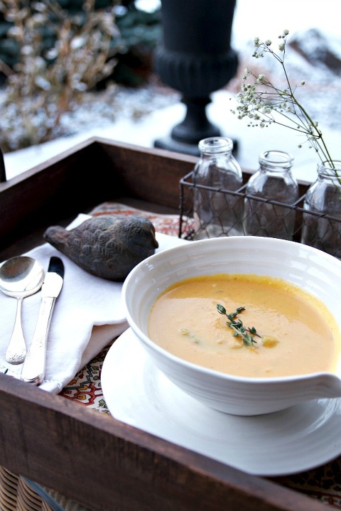 Butternut Squash Soup with Asparagus 2