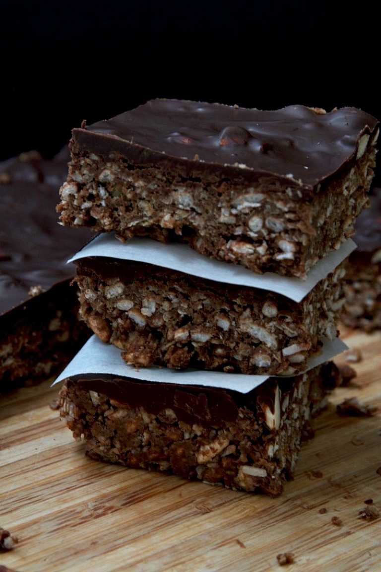 Vegan Triple Chocolate Protein Bars