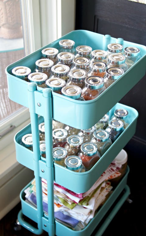 Turquoise Spice Rack 1