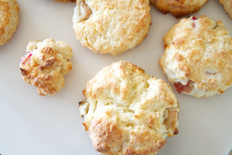 Rhubarb Scones with Pink Lemonade Glaze 1