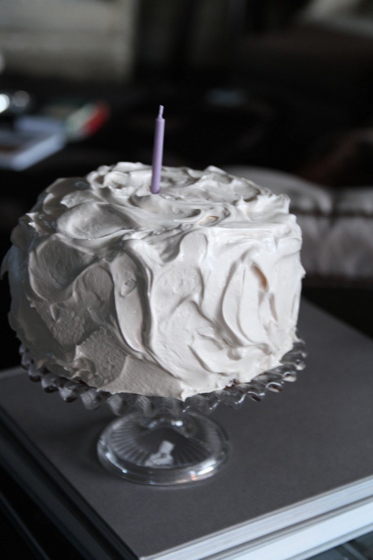 Birthday Cake with Seafoam Icing