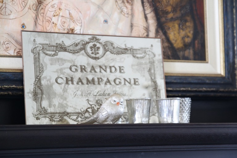 Gold candles w mirror