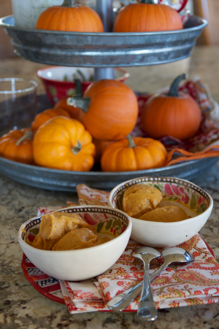 Orange Pumpkins & Vegan Ice Cream