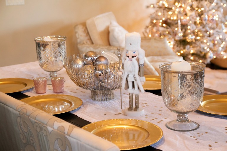 Silver, Gold and Pink Nutcracker