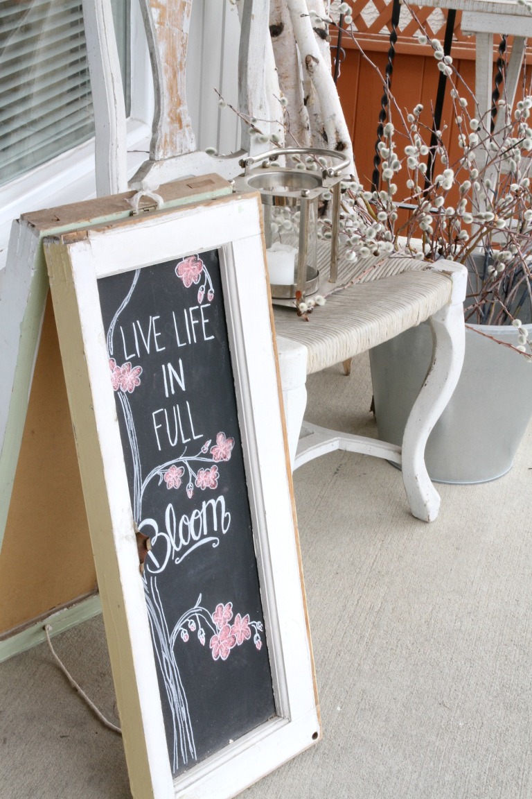 Live Life in Full Bloom Chalkboard Art